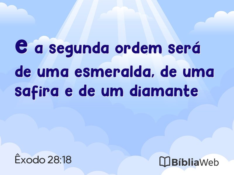 Êxodo 28:18 em imagem para compartilhar