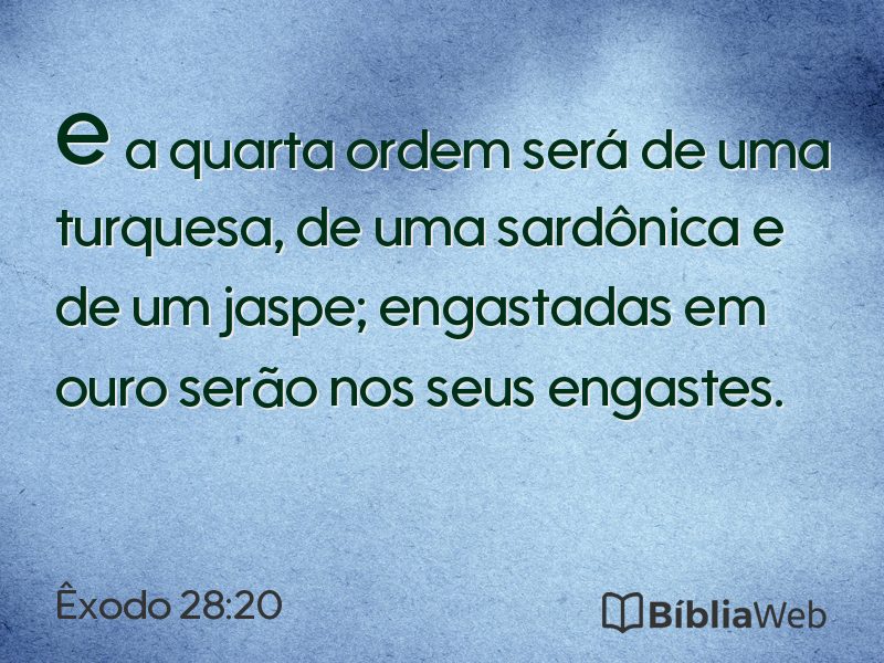 Êxodo 28:20 em imagem para compartilhar