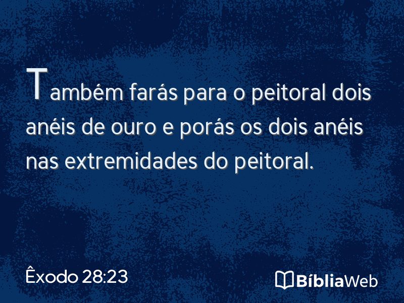 Êxodo 28:23 em imagem para compartilhar