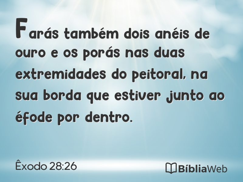 Êxodo 28:26 em imagem para compartilhar