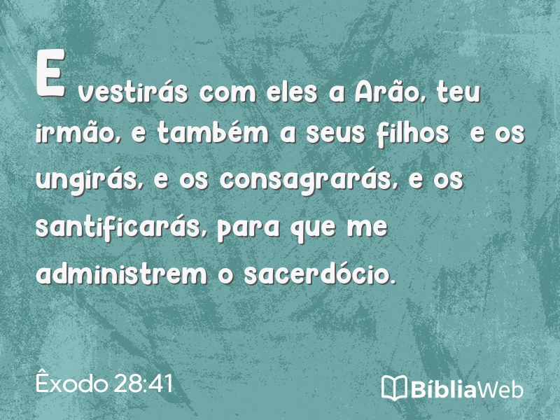 Êxodo 28:41 em imagem para compartilhar