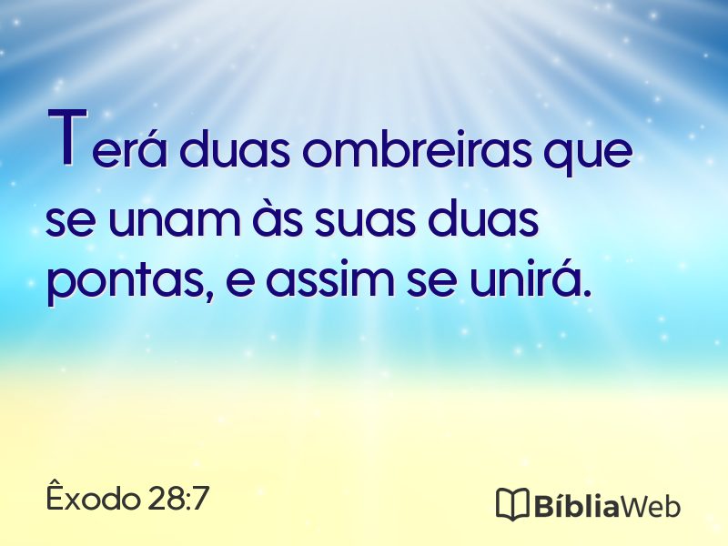Êxodo 28:7 em imagem para compartilhar