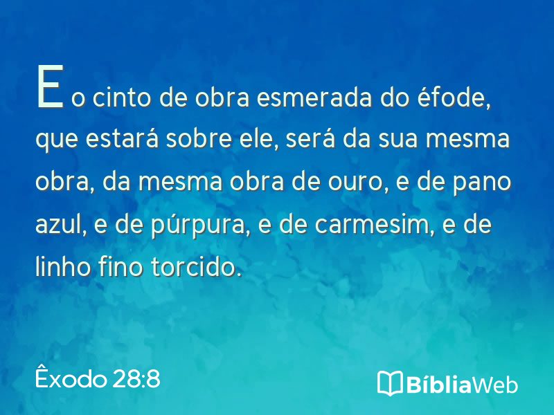 Êxodo 28:8 em imagem para compartilhar