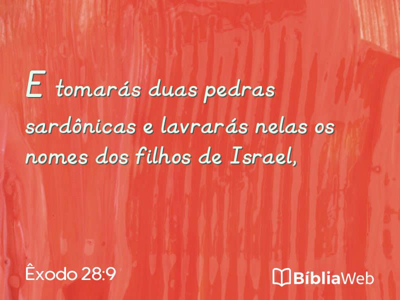 Êxodo 28:9 em imagem para compartilhar