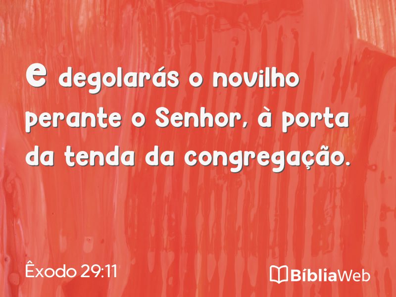 Êxodo 29:11 em imagem para compartilhar
