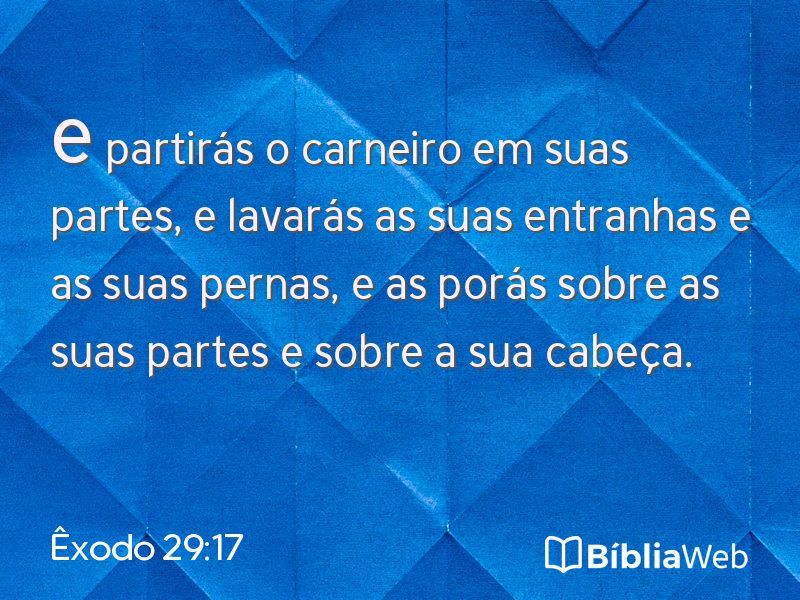 Êxodo 29:17 em imagem para compartilhar
