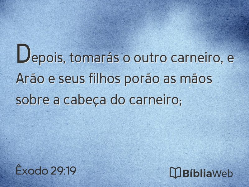 Êxodo 29:19 em imagem para compartilhar