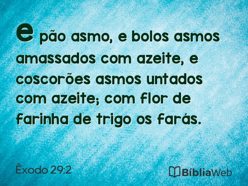 Êxodo 29:2 em imagem para compartilhar