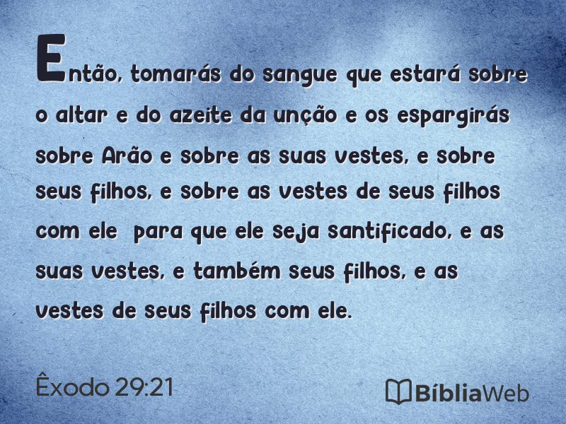 Êxodo 29:21 em imagem para compartilhar