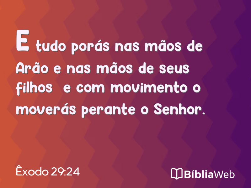 Êxodo 29:24 em imagem para compartilhar