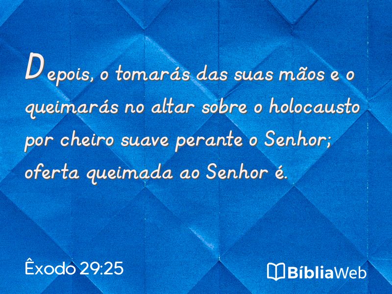 Êxodo 29:25 em imagem para compartilhar