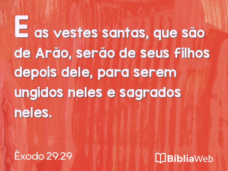 Êxodo 29:29 em imagem para compartilhar