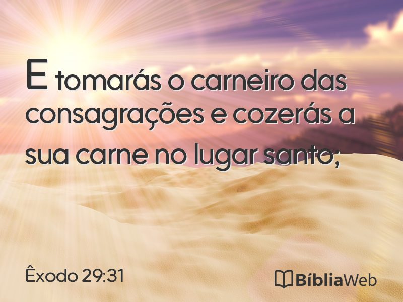 Êxodo 29:31 em imagem para compartilhar