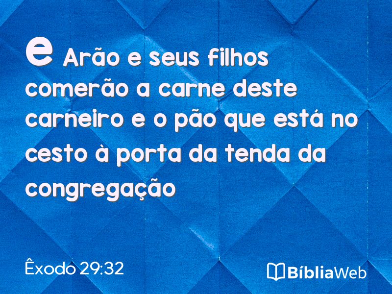 Êxodo 29:32 em imagem para compartilhar