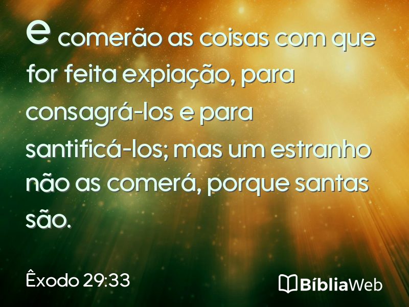 Êxodo 29:33 em imagem para compartilhar
