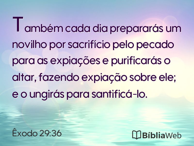 Êxodo 29:36 em imagem para compartilhar