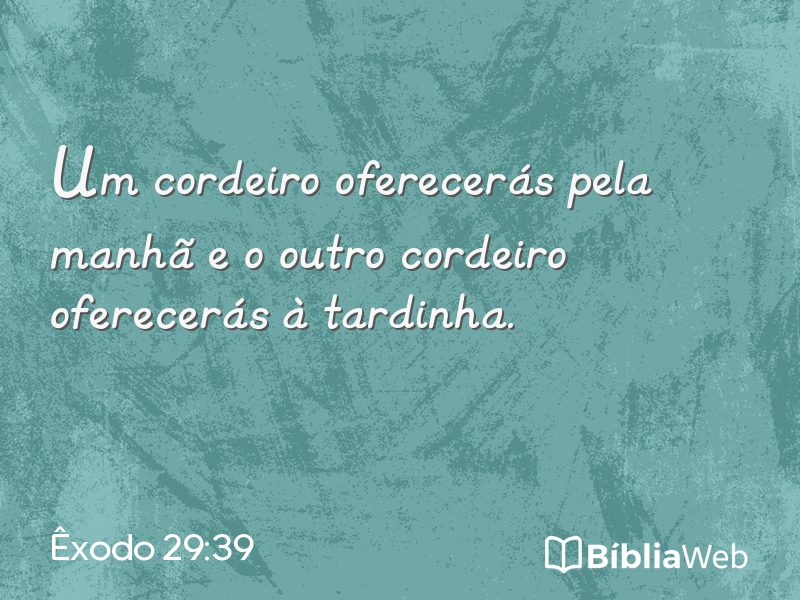 Êxodo 29:39 em imagem para compartilhar