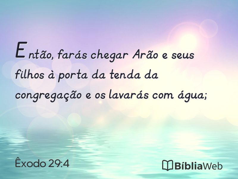 Êxodo 29:4 em imagem para compartilhar