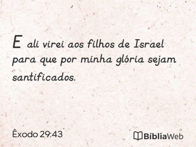 Êxodo 29:43 em imagem para compartilhar