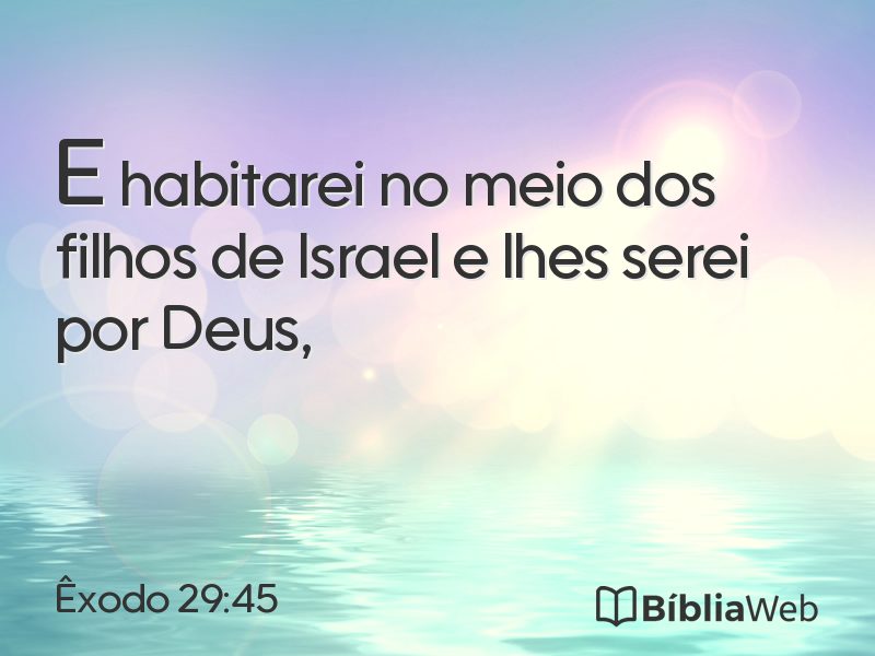 Êxodo 29:45 em imagem para compartilhar