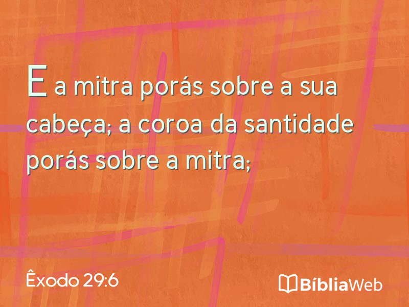 Êxodo 29:6 em imagem para compartilhar