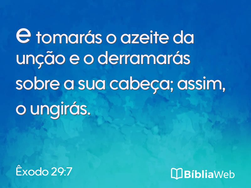 Êxodo 29:7 em imagem para compartilhar