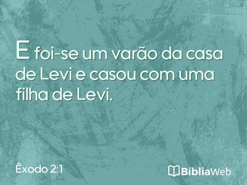 Êxodo 2:1 em imagem para compartilhar