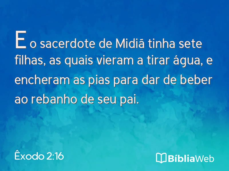 Êxodo 2:16 em imagem para compartilhar