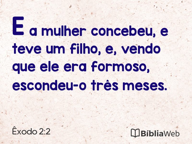 Êxodo 2:2 em imagem para compartilhar