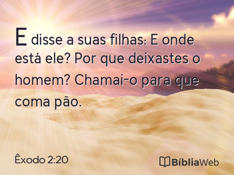 Êxodo 2:20 em imagem para compartilhar