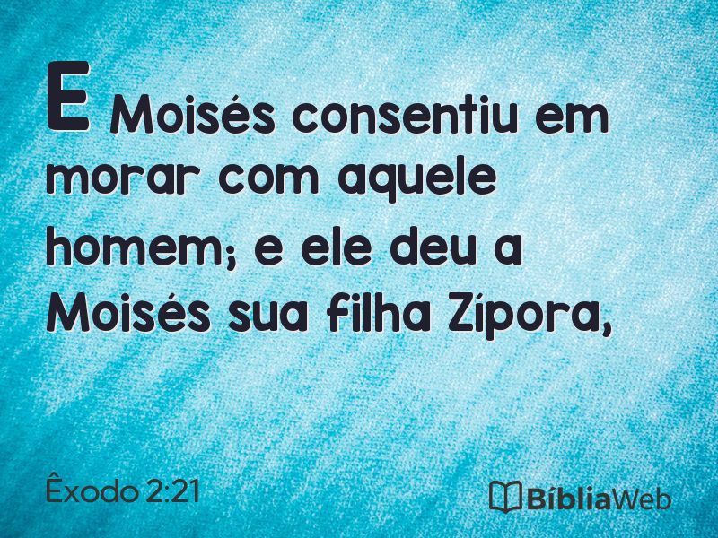 Êxodo 2:21 em imagem para compartilhar