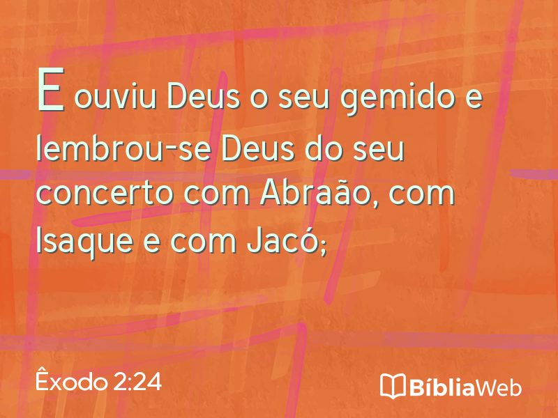 Êxodo 2:24 em imagem para compartilhar