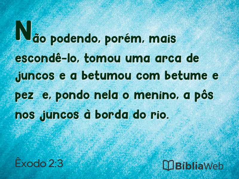 Êxodo 2:3 em imagem para compartilhar