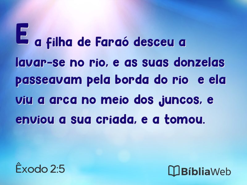 Êxodo 2:5 em imagem para compartilhar
