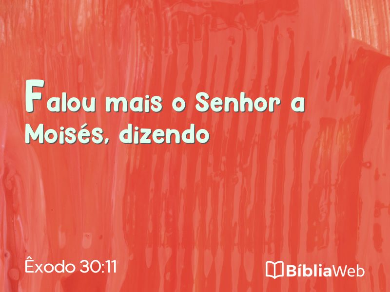 Êxodo 30:11 em imagem para compartilhar