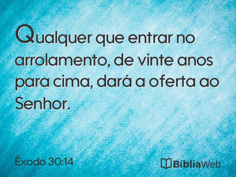 Êxodo 30:14 em imagem para compartilhar