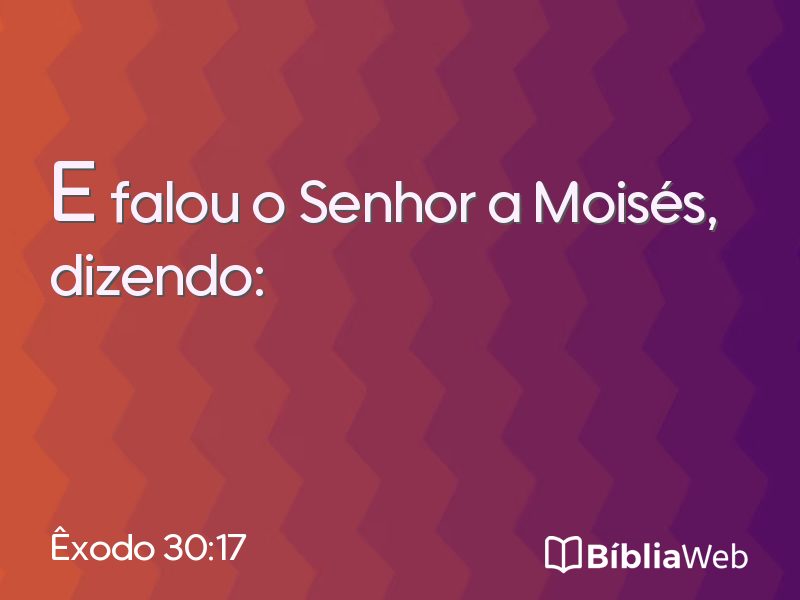 Êxodo 30:17 em imagem para compartilhar