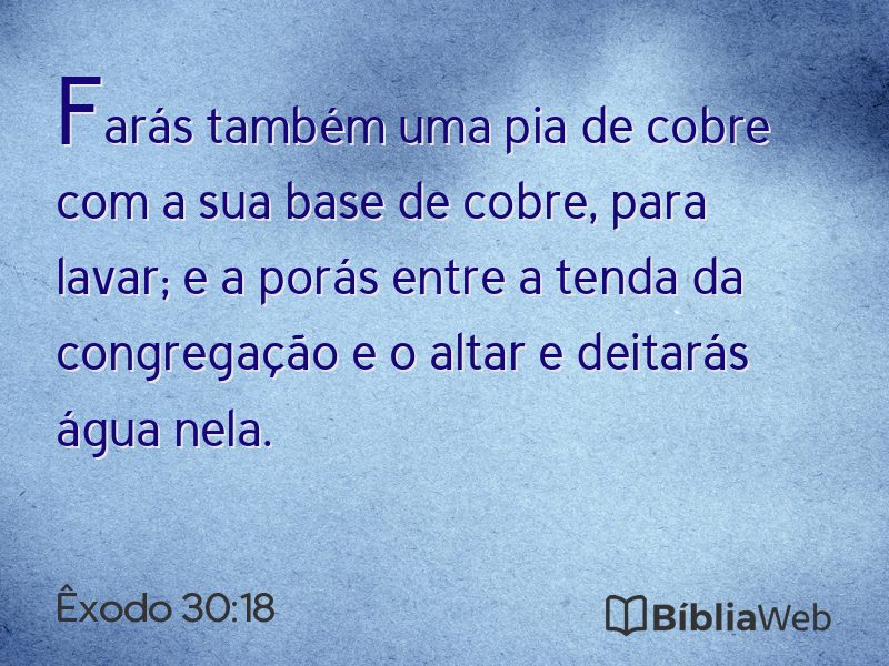 Êxodo 30:18 em imagem para compartilhar