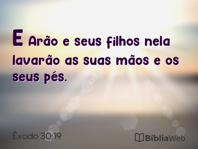 Êxodo 30:19 em imagem para compartilhar