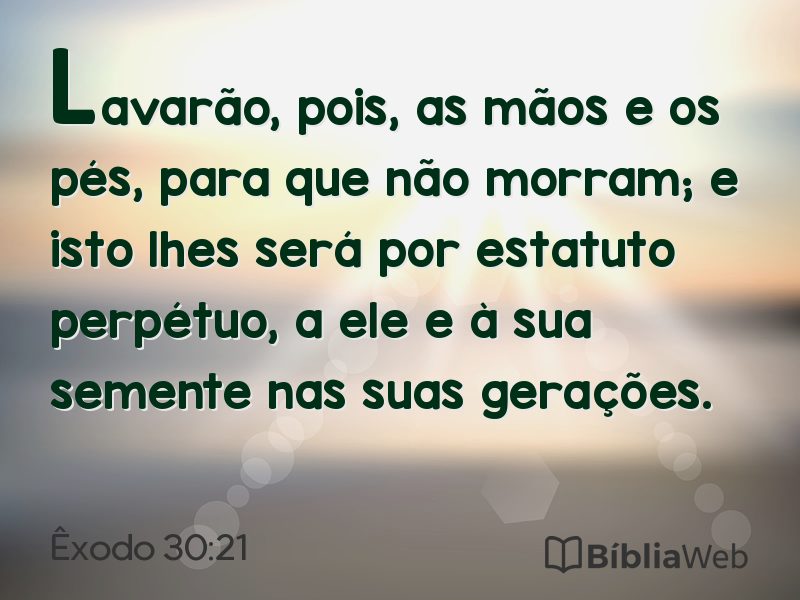 Êxodo 30:21 em imagem para compartilhar