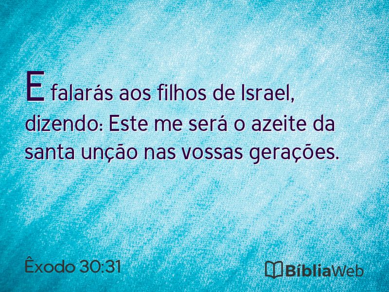 Êxodo 30:31 em imagem para compartilhar