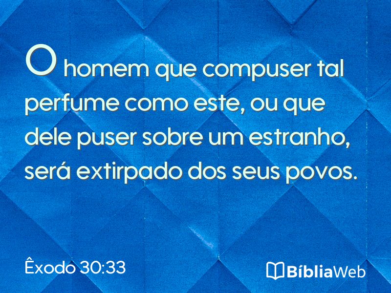 Êxodo 30:33 em imagem para compartilhar