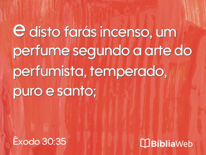 Êxodo 30:35 em imagem para compartilhar
