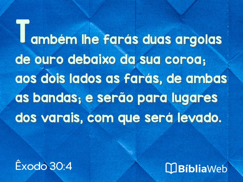 Êxodo 30:4 em imagem para compartilhar