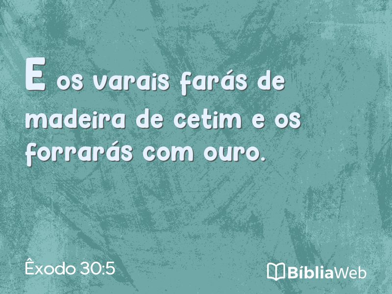 Êxodo 30:5 em imagem para compartilhar