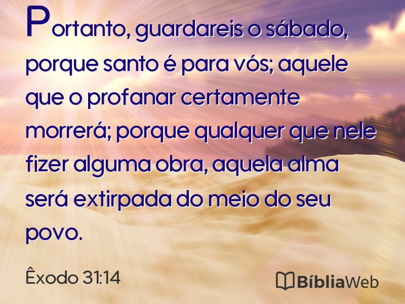 Êxodo 31:14 em imagem para compartilhar