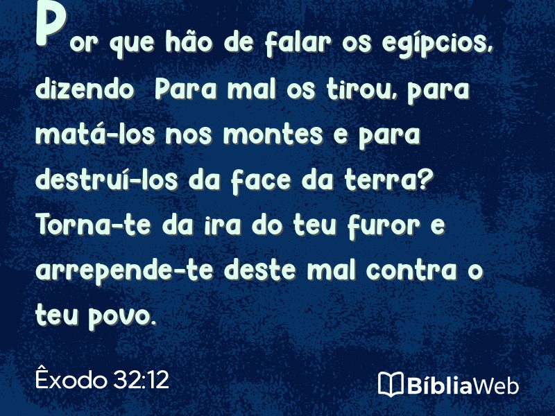 Êxodo 32:12 em imagem para compartilhar