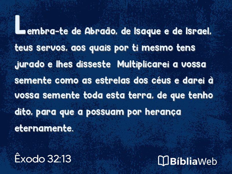 Êxodo 32:13 em imagem para compartilhar