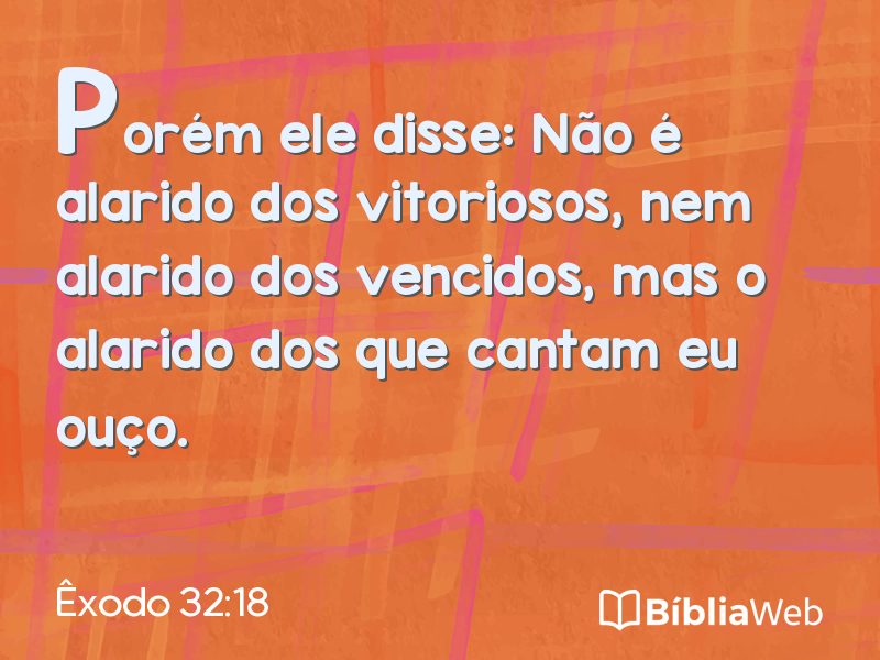 Êxodo 32:18 em imagem para compartilhar