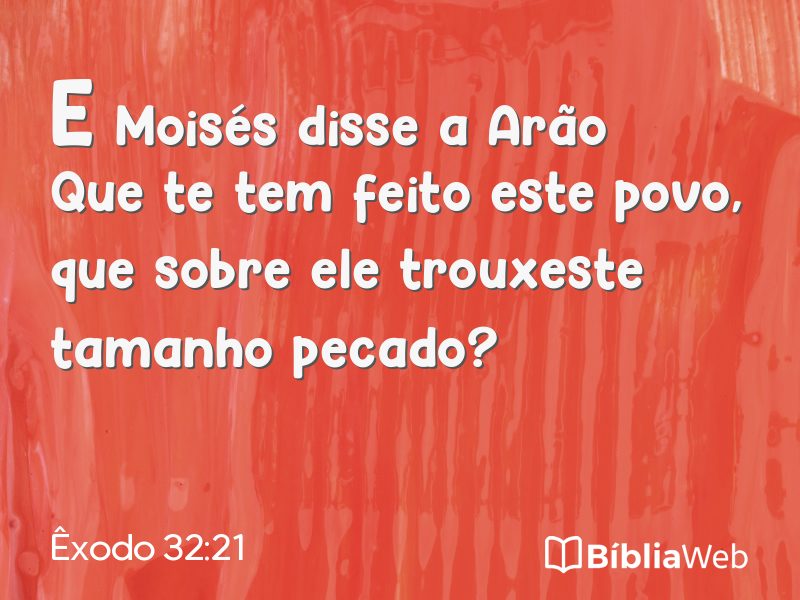 Êxodo 32:21 em imagem para compartilhar